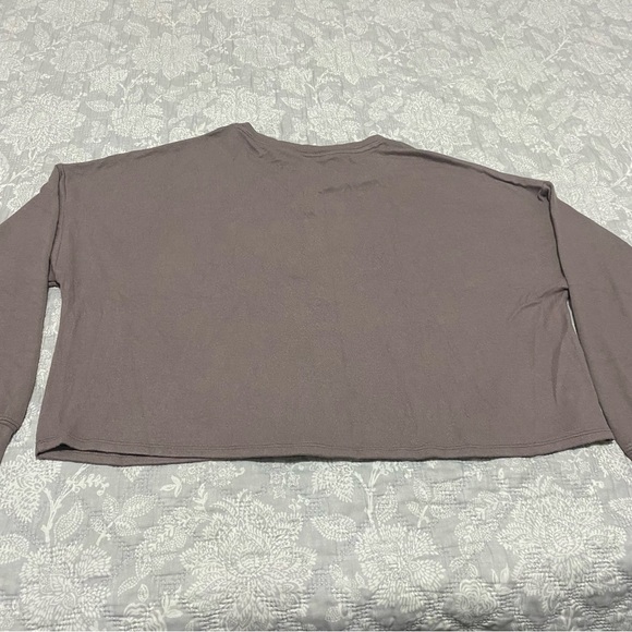 Victoria’s Secret PINK Cozy Knit Long Sleeve Sleep Shirt Iced Coffee Size Large - Picture 3 of 7
